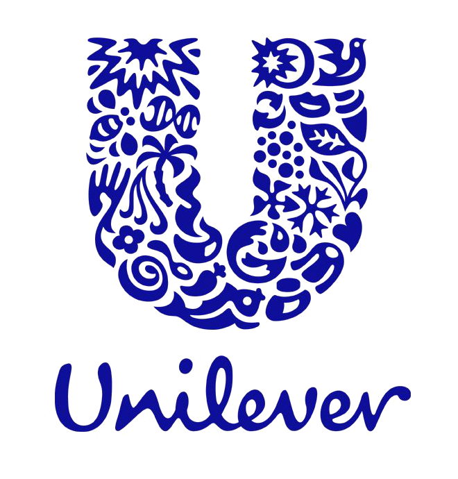 Blue U-Shaped Emblem with Leaves and Birds
