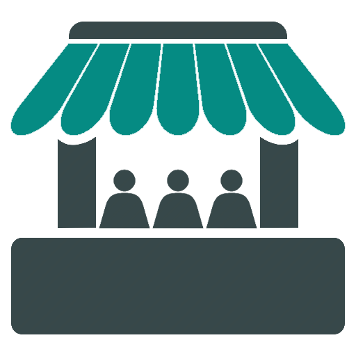 carousel computer icons amusement park market stall market economy