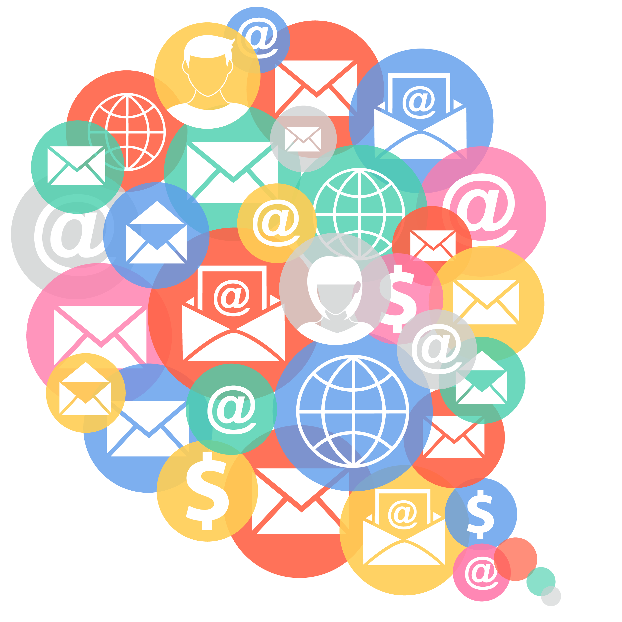 digital marketing advertising communicatiemiddel direct marketing vector phone icon accumulation