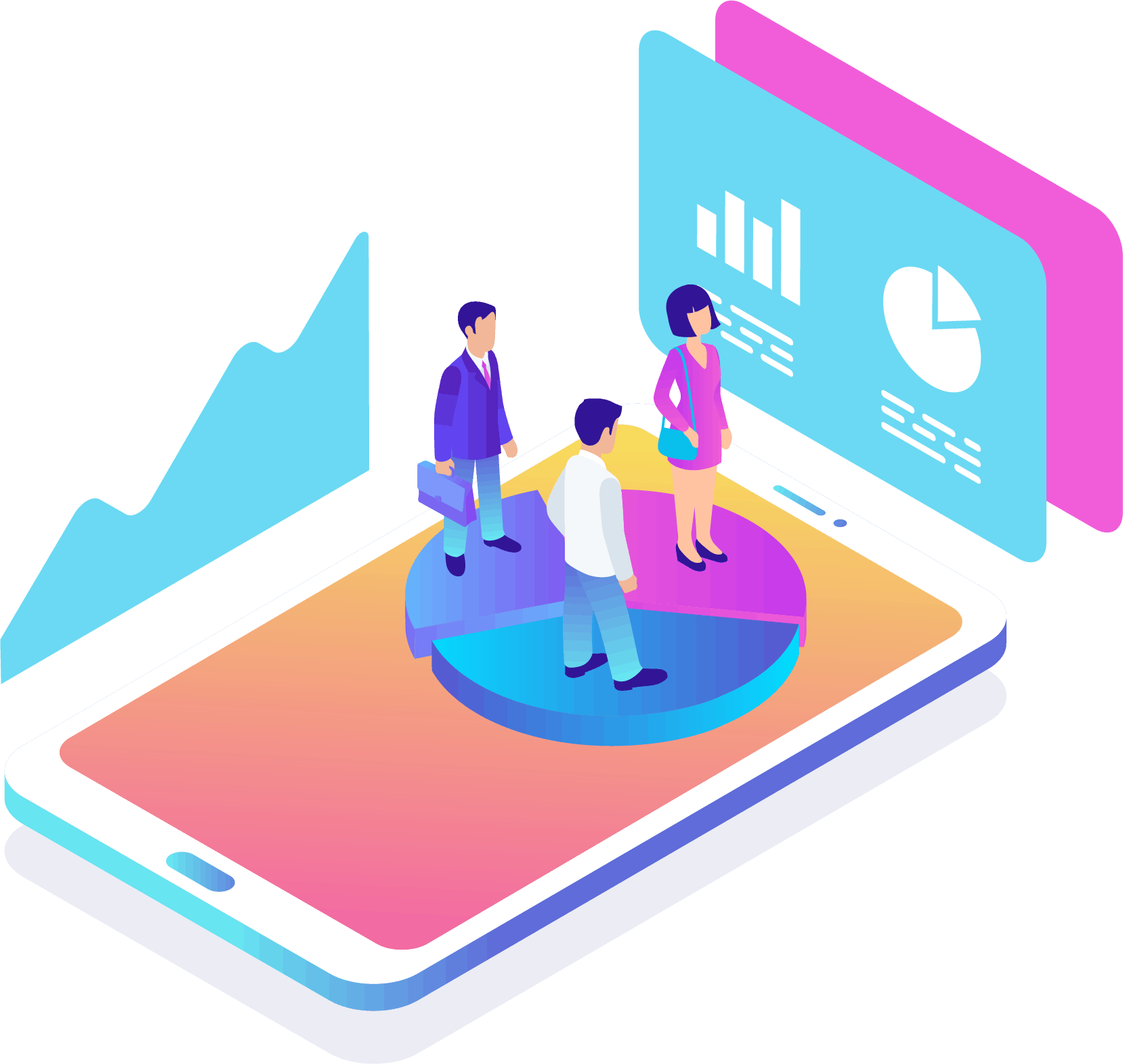 Marketing Marketing Strategy Isometric Projection Business