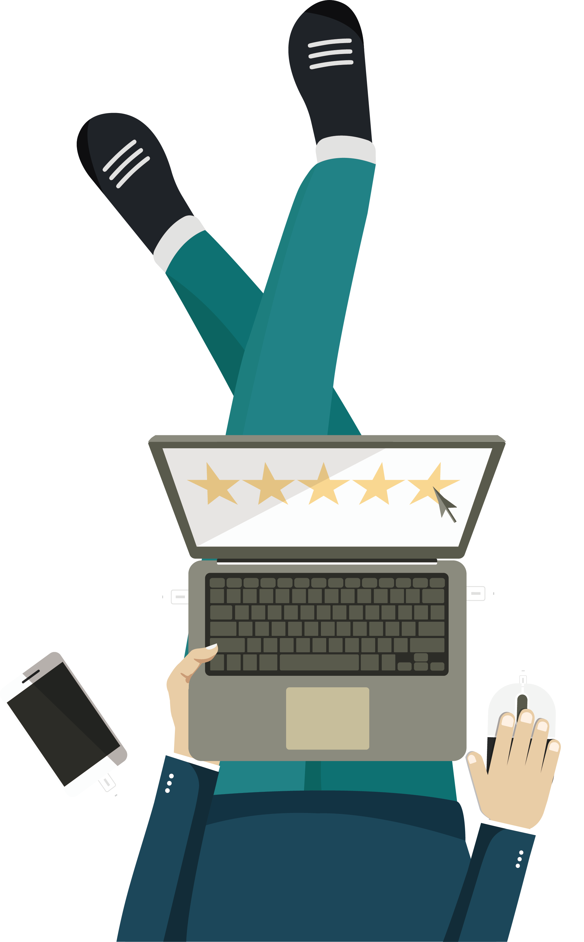 marketing recruitment industry business market research star rating on a computer screen