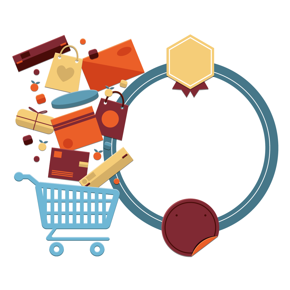 online shopping sales flea market creative shopping cart