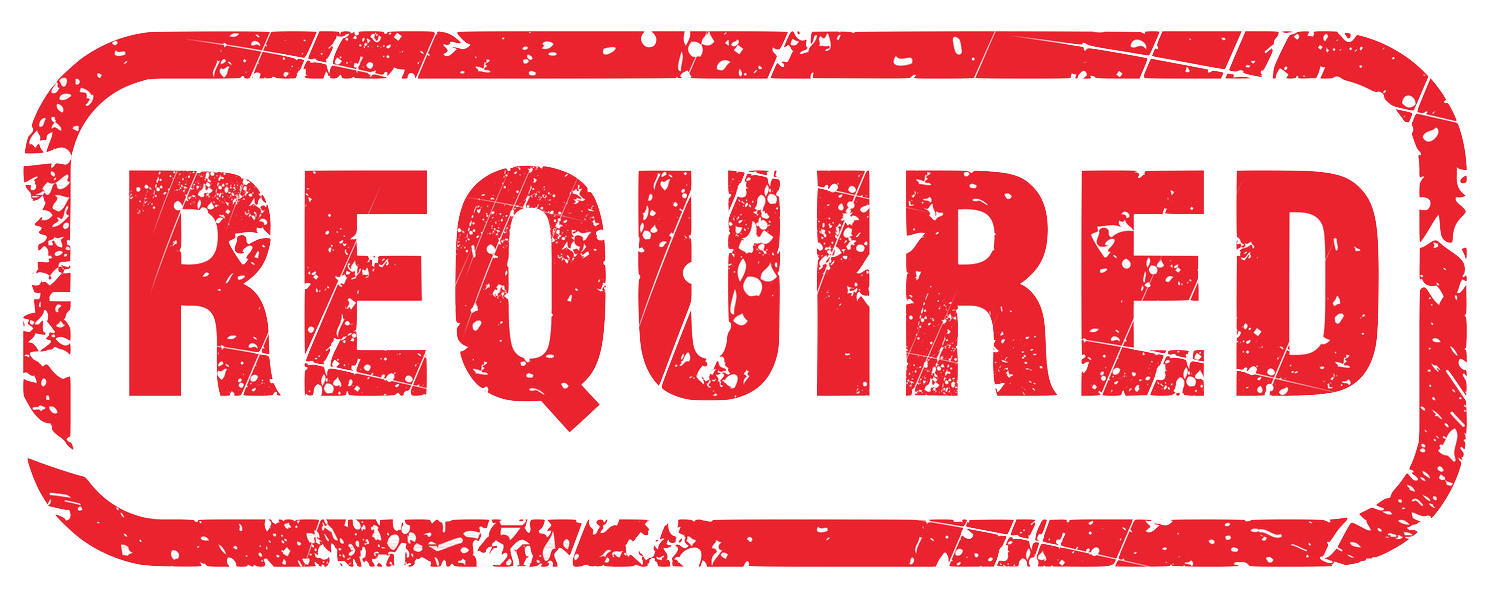 Red Grunge Rubber Stamp Reading Required