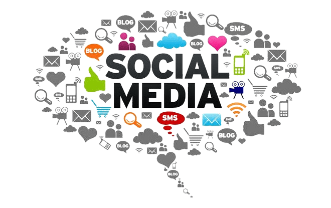 Social Media Speech Bubbles with Icons
