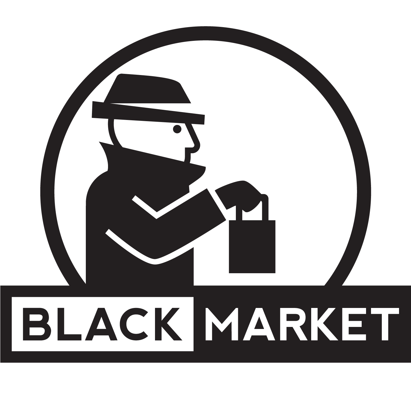 black market black and white clip art image hummus