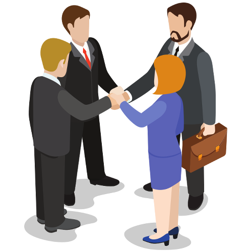 Business Team Building Procurement Diens Sales Energy Marketing Company transparent back