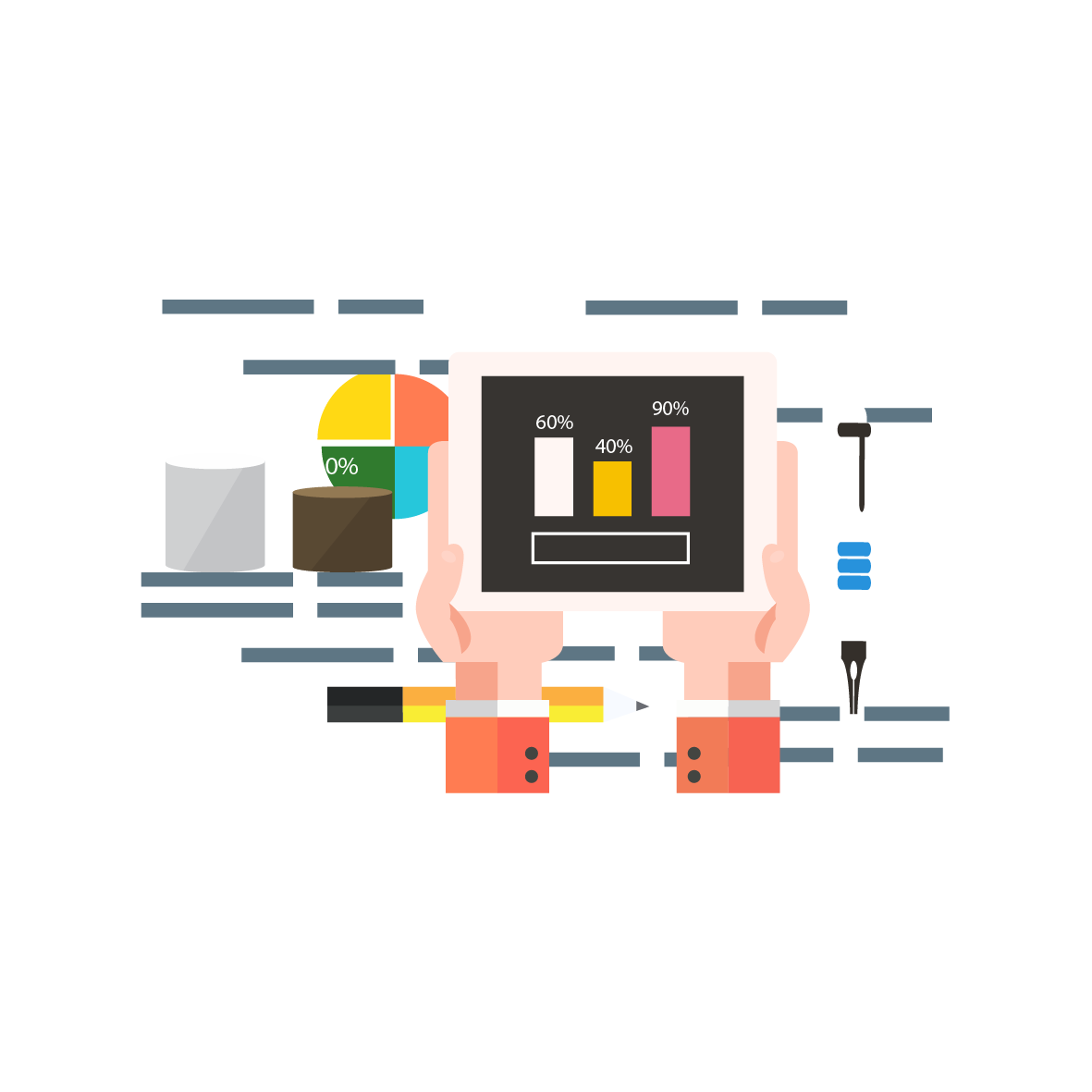 business u4e1au52a1 marketing vector data analysis table