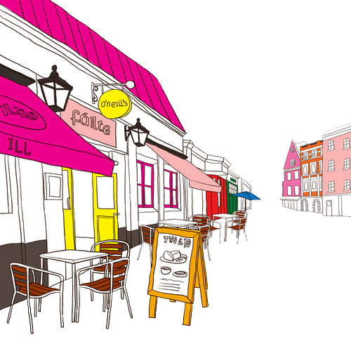 cafe eatsa restaurant stock photography illustration canteen in the marketing