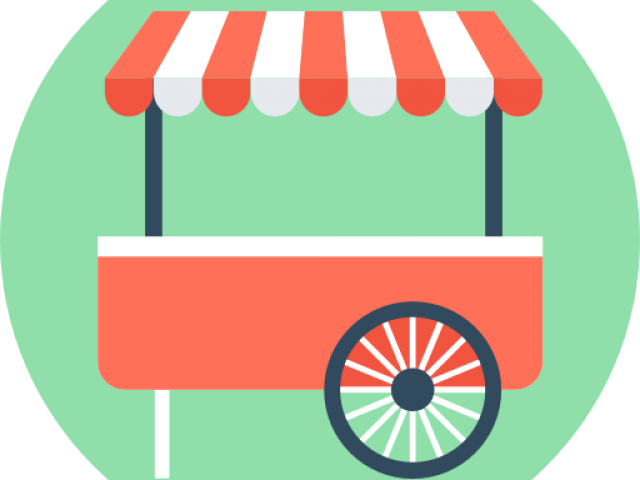 Cartoon Street Street Food Food Cart Food Booth Snack Food Truck Market Stall Concession Stand transparent back