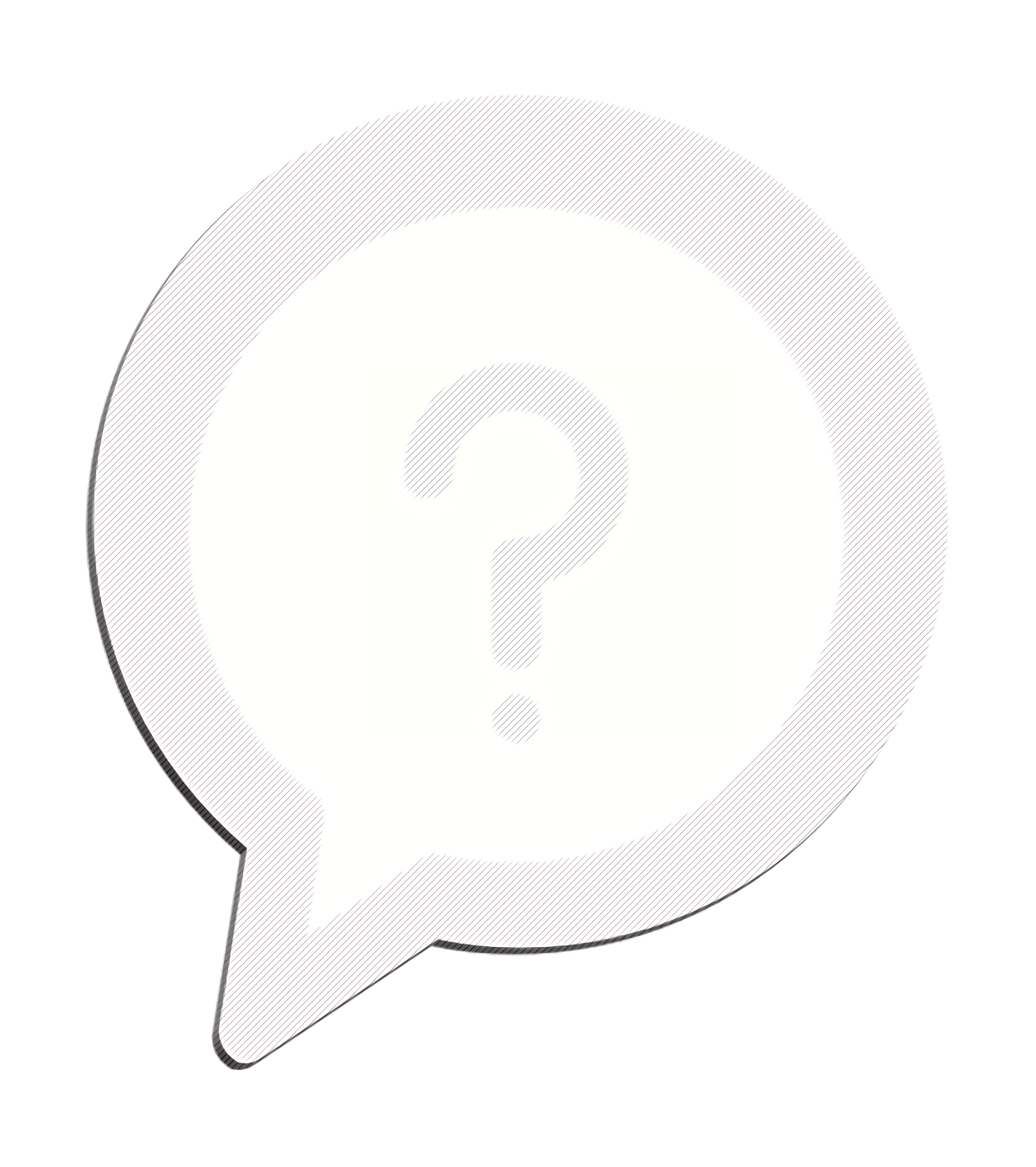 Digital marketing icon Question icon Faq icon White Circle Text Logo Plate tr