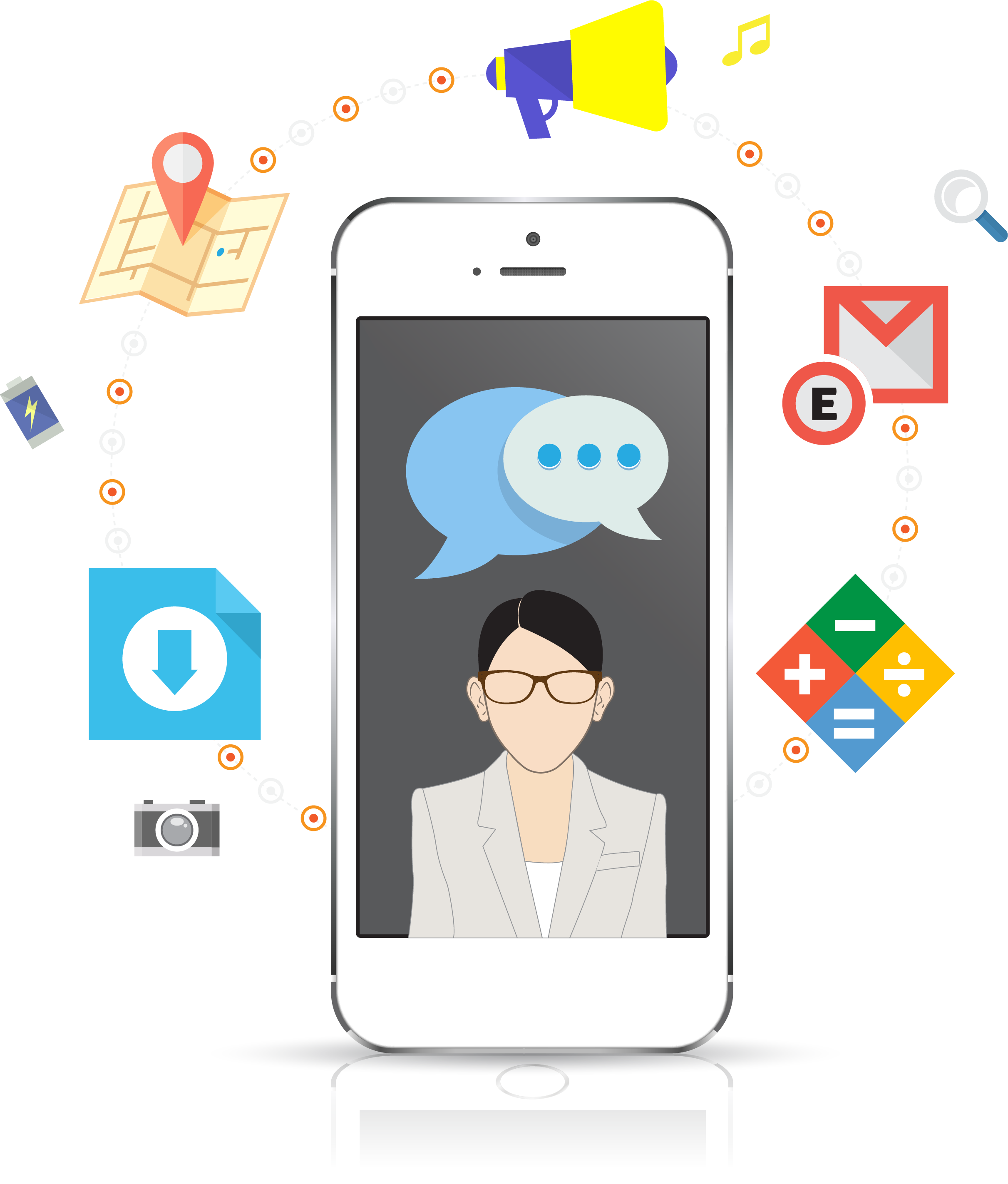 digital marketing internet mobile phone icon mobile phone business