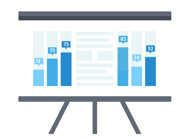 digital marketing market research marketing research vector chalkboard chart
