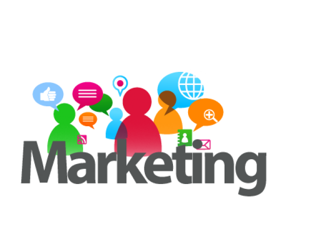 Bold Grey Marketing Text with Colorful Figures