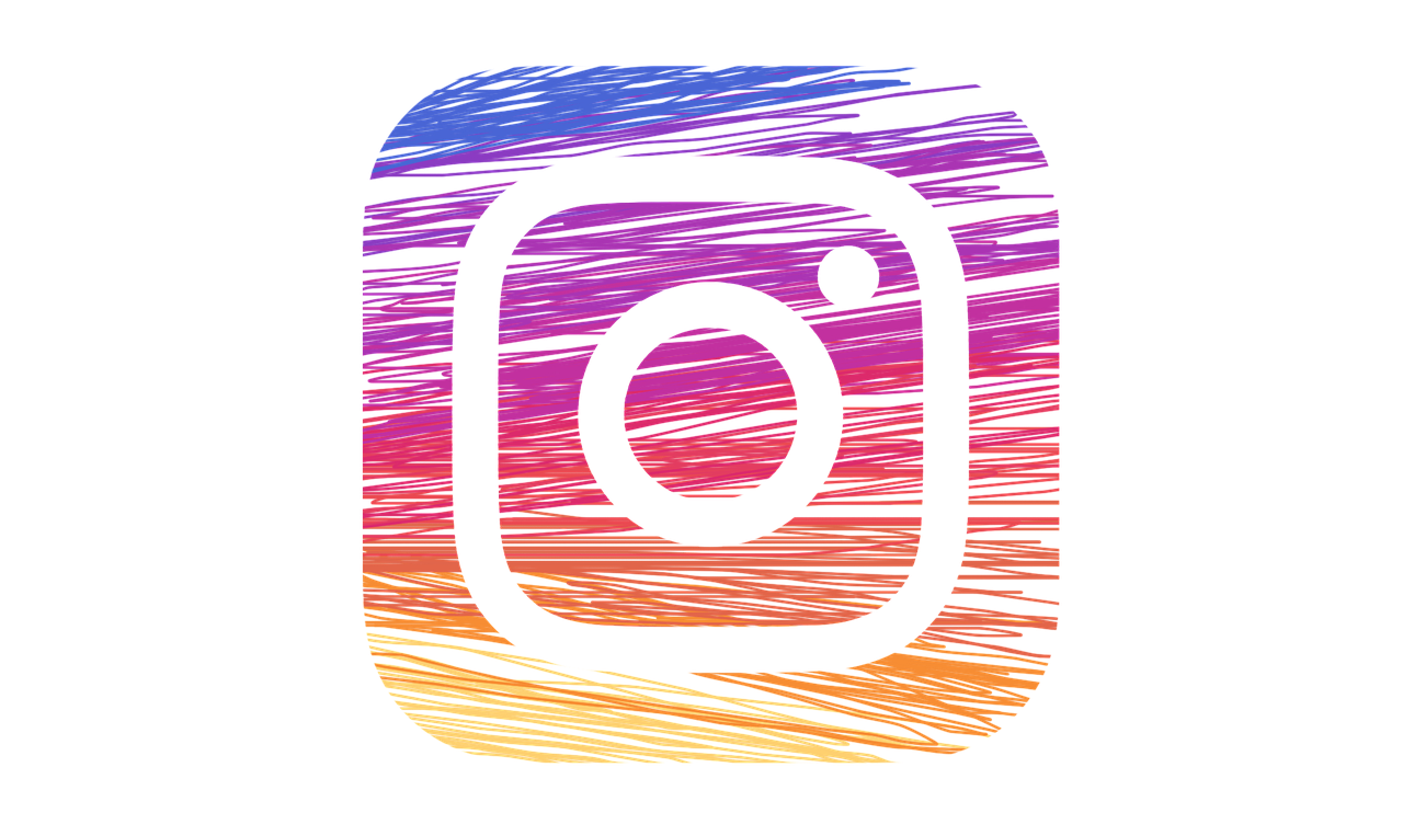 Hand-Sketched Camera Icon with Gradient Strokes