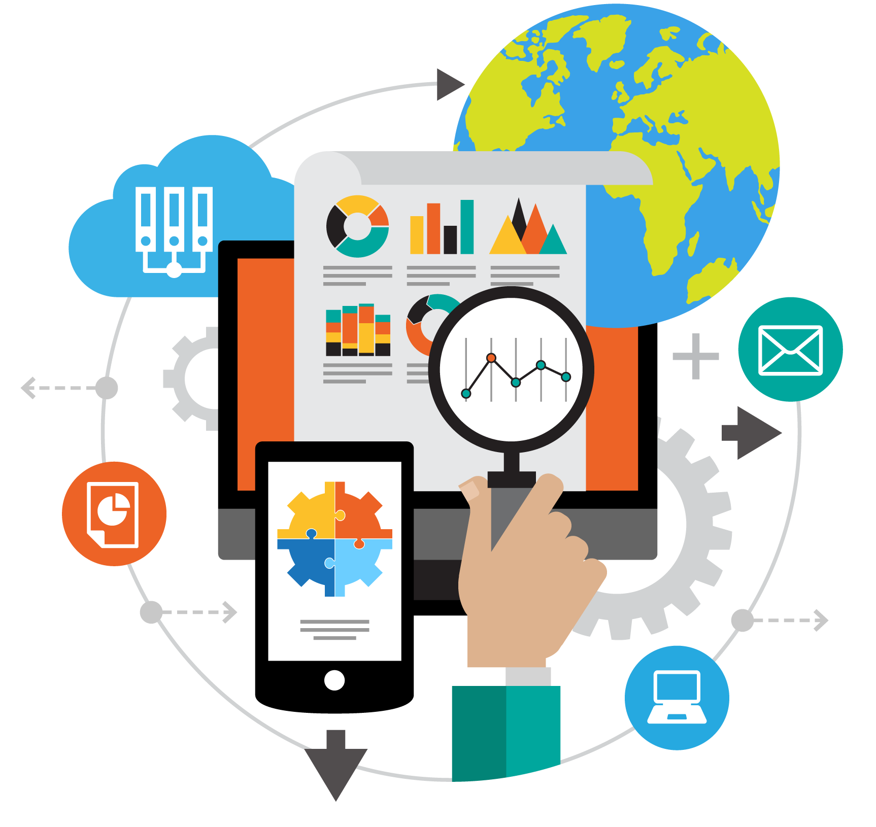 enterprise resource planning business productivity software system offline marketing