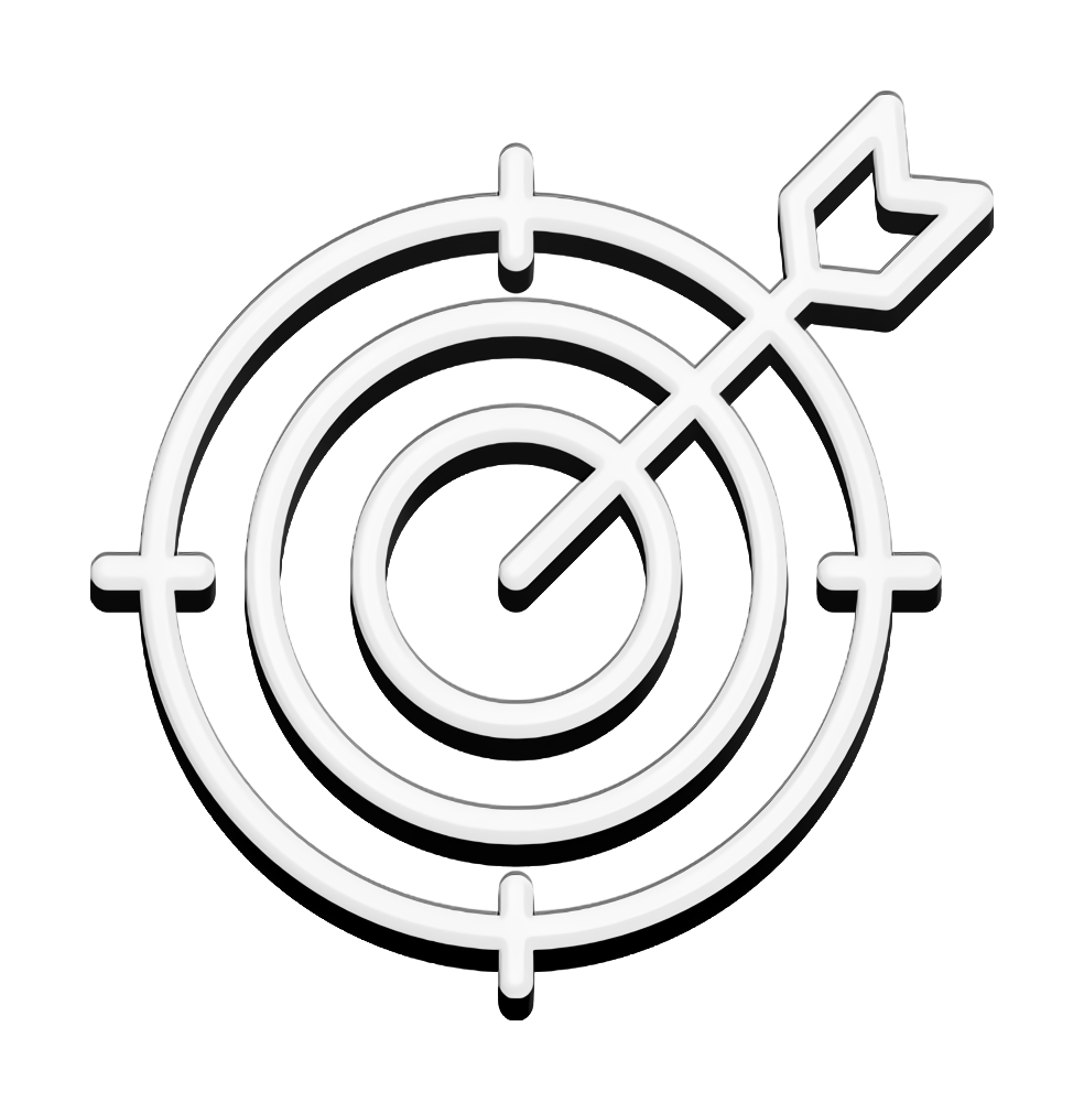 Goal icon Target icon SEO and online marketing icon Circle Clock Symbol transparent back