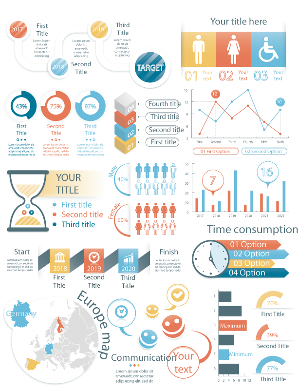 infographic creative market presentation adobe illustrator information vector ppt business