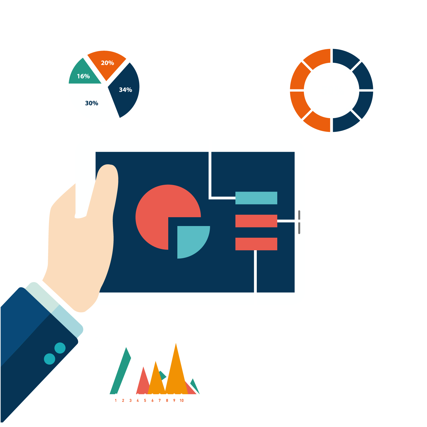 ipad icon vector stock market analysis