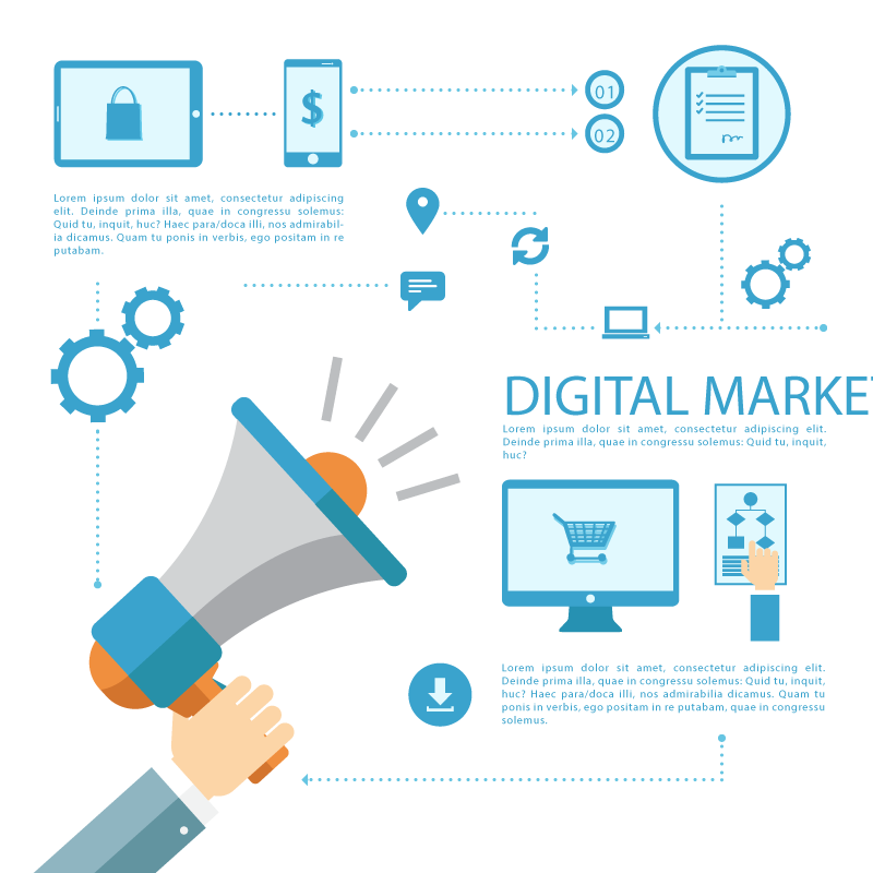 job digital marketing information icon vector business speaker