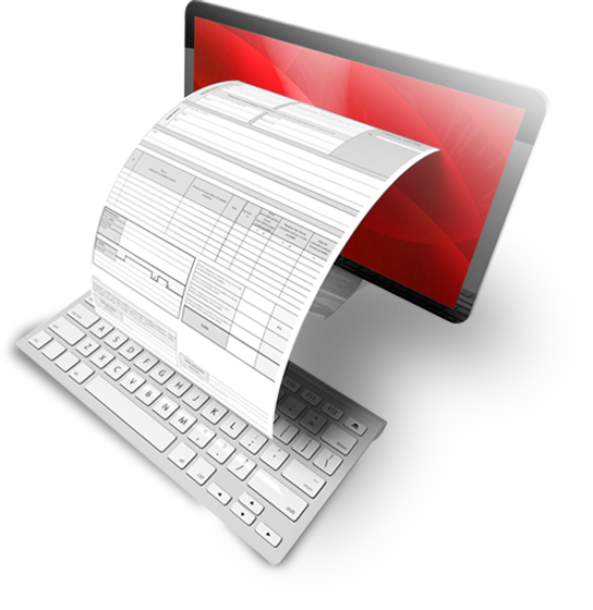 Laptop Paperless Office Gestion De La Paie Paycheck Invoice Electronic Billing Salary Marketing transparent back