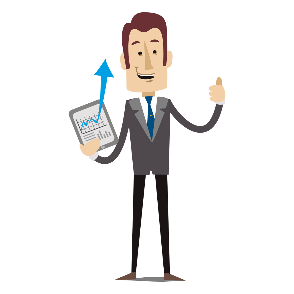 linkedin lead generation business sales lead marketing vector tablet computer villain