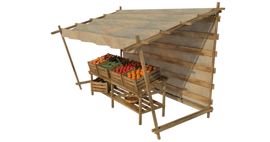 market stall computer icons marketing fruit shop