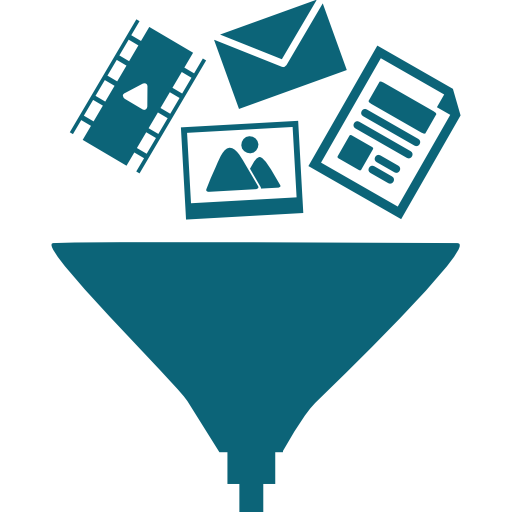 Marketing Content Marketing User Conversion Funnel Data Sales Blue Text transparent back