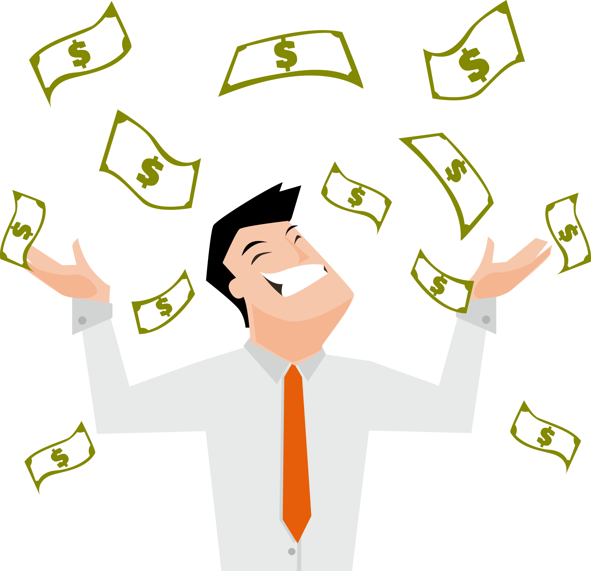 money pixnet mobile marketing automation happy business man with currency