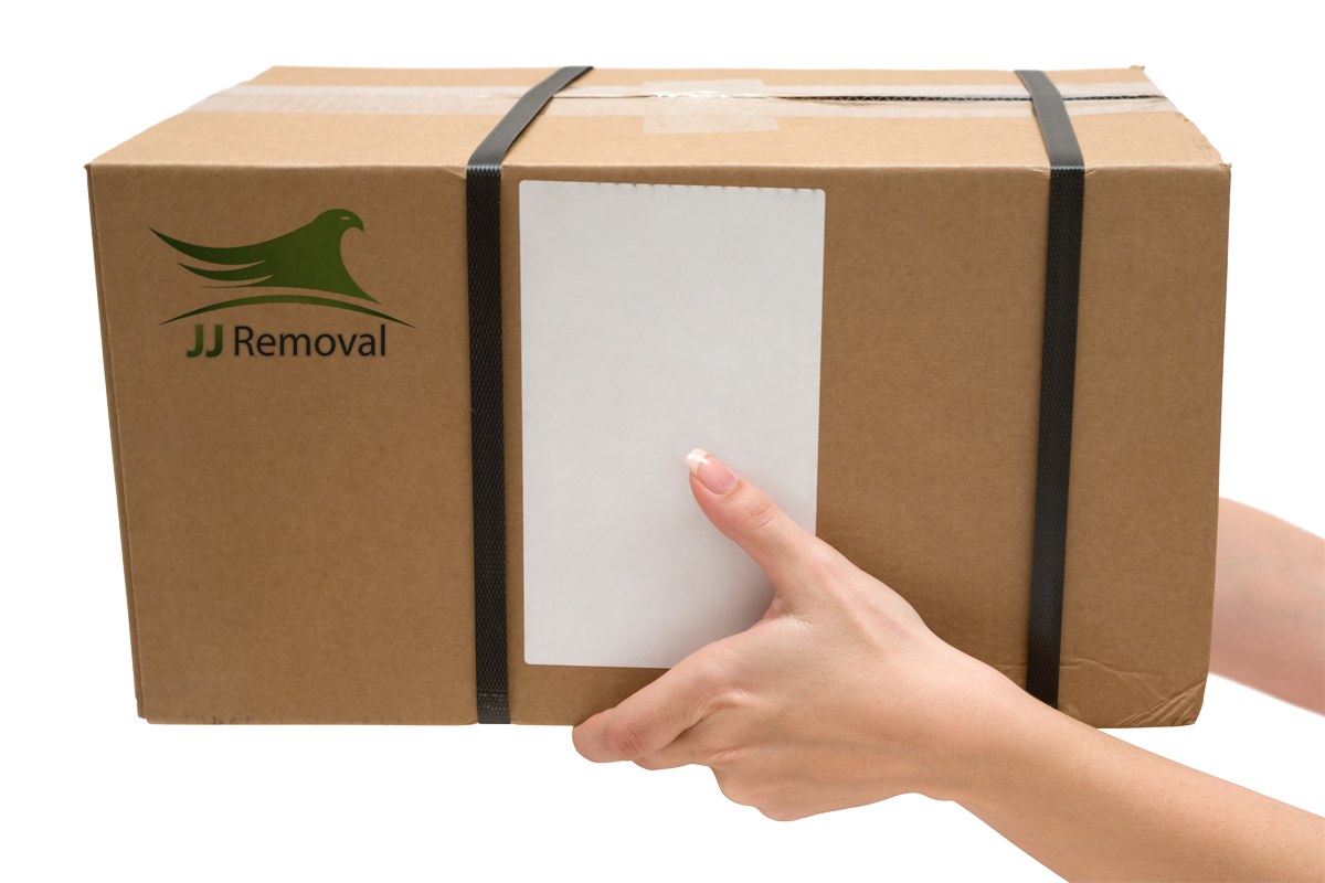Taped Cardboard Shipping Box Held by Hand