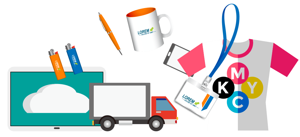Branded Promotional Merchandise Set for Marketing
