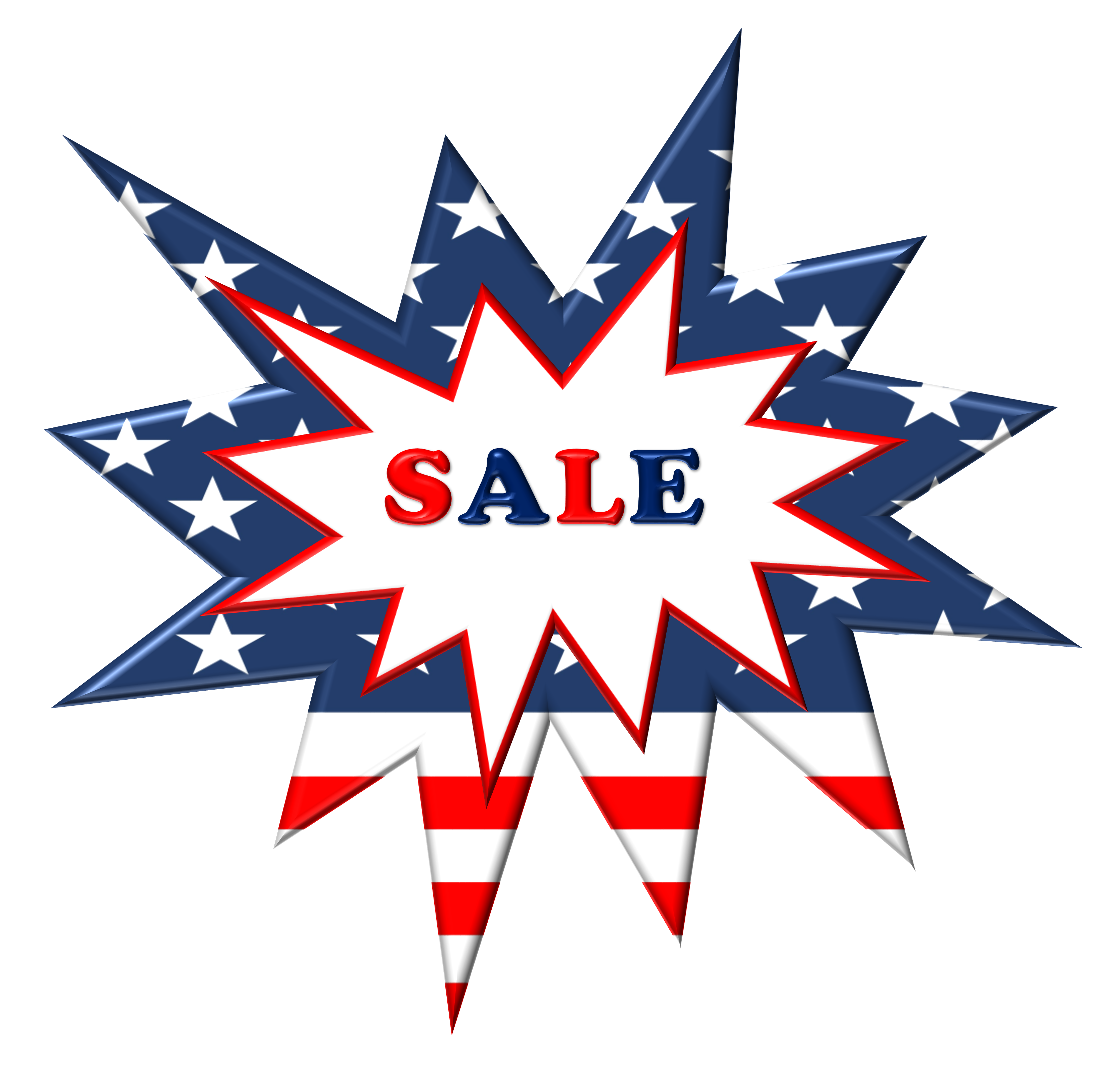 Red and Blue Starburst Sale Badge