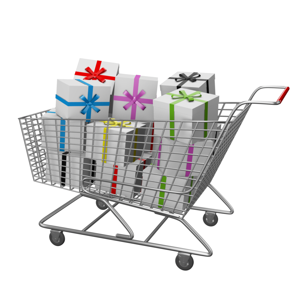 shopping cart gift online shopping retail super market
