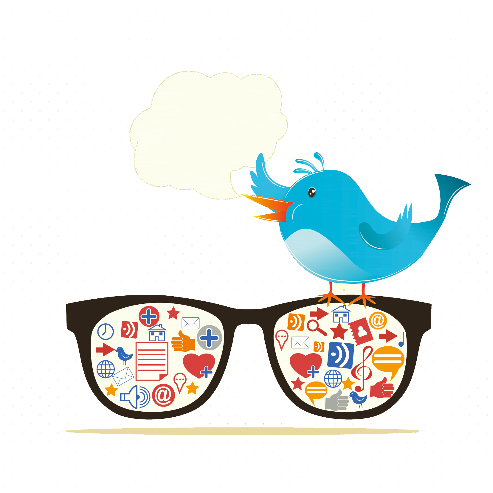 social media marketing digital marketing icon twitter bluebird illustrator vector material