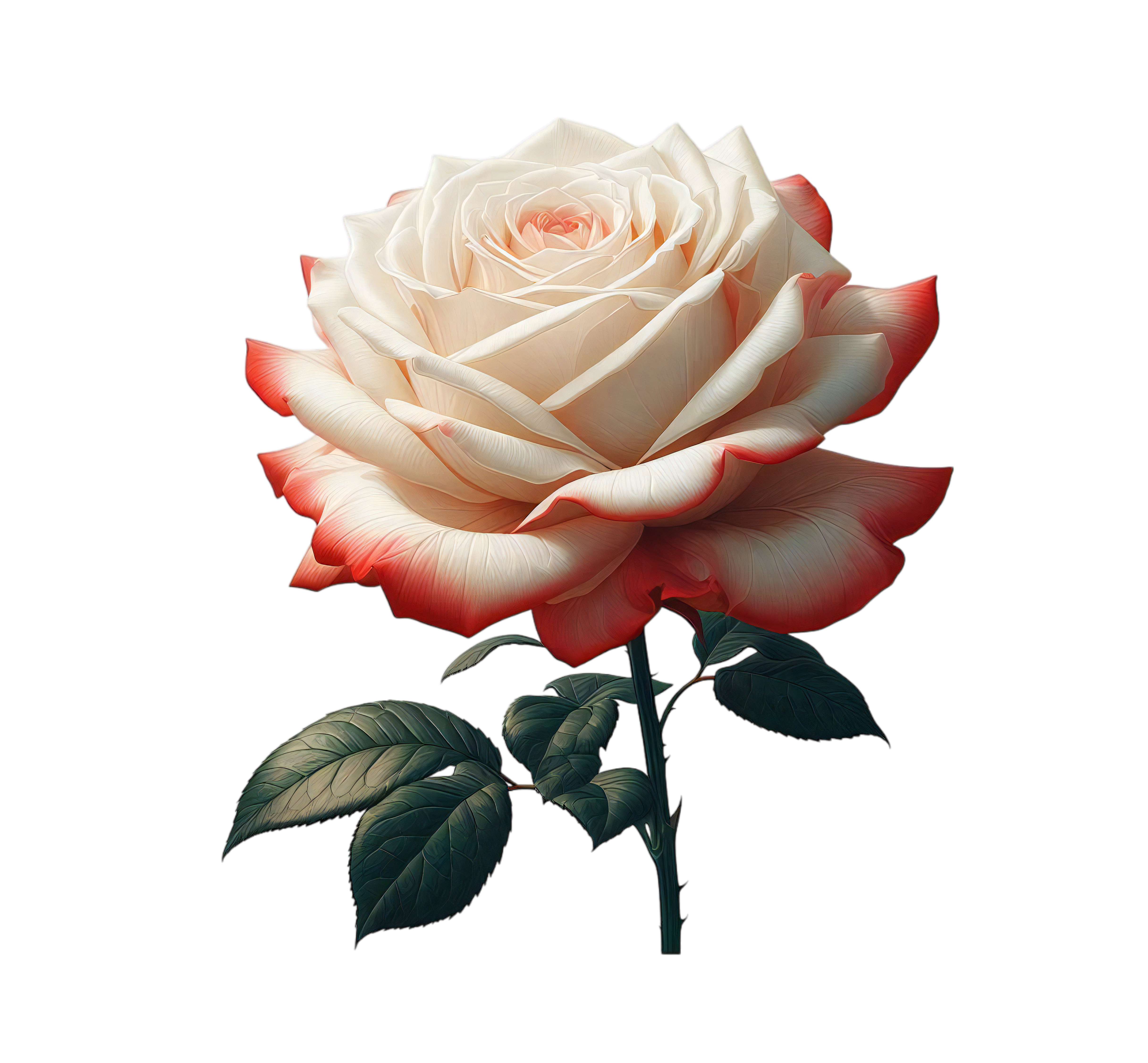 a beautiful blend of white and red pet