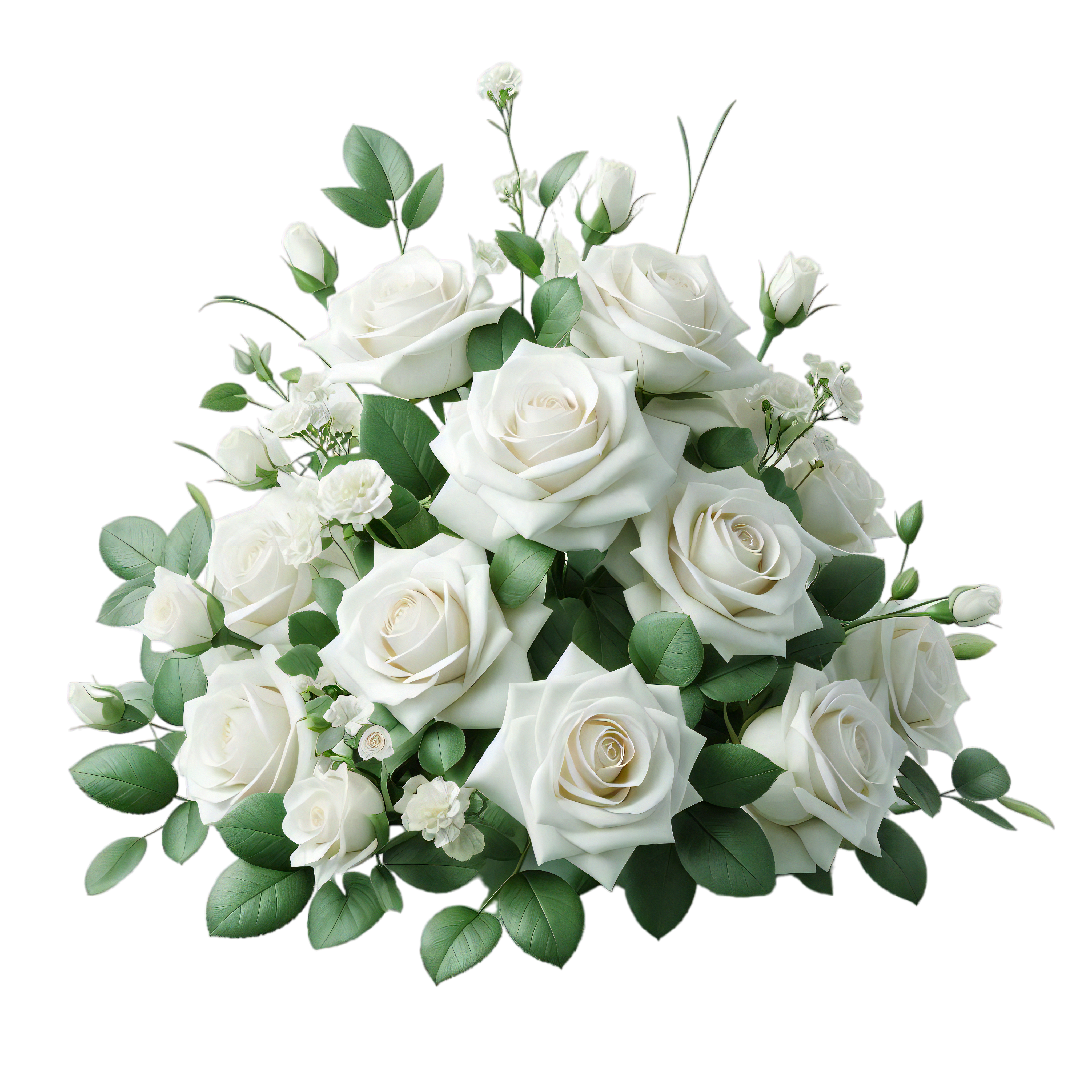 a bouquet white rose flower arrangem