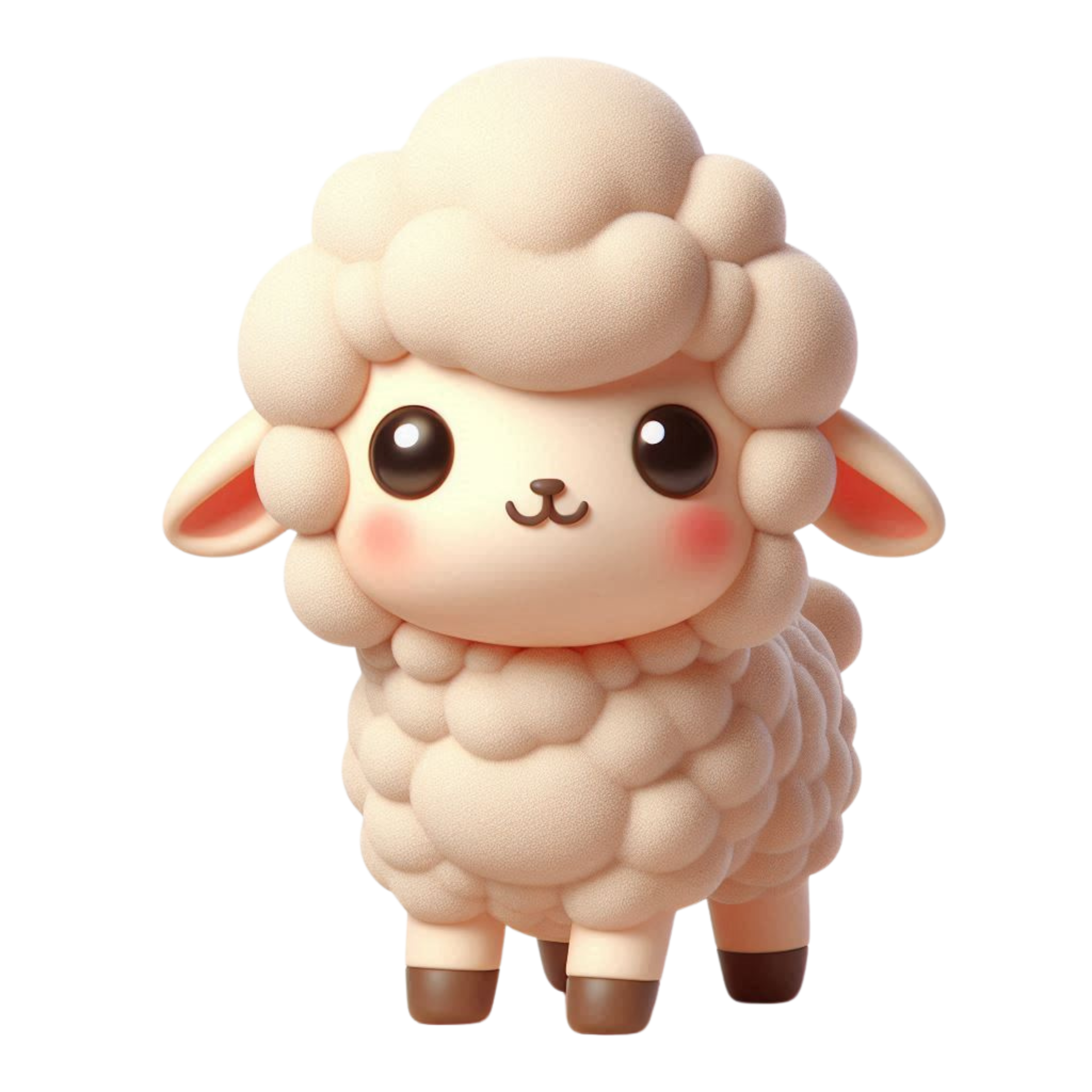 adorable pink kawaii baby sheep cute 3d carto