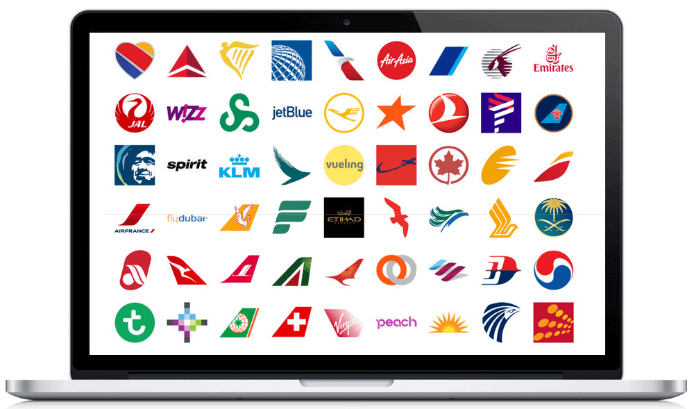 airline brand logo air travel wizard vector