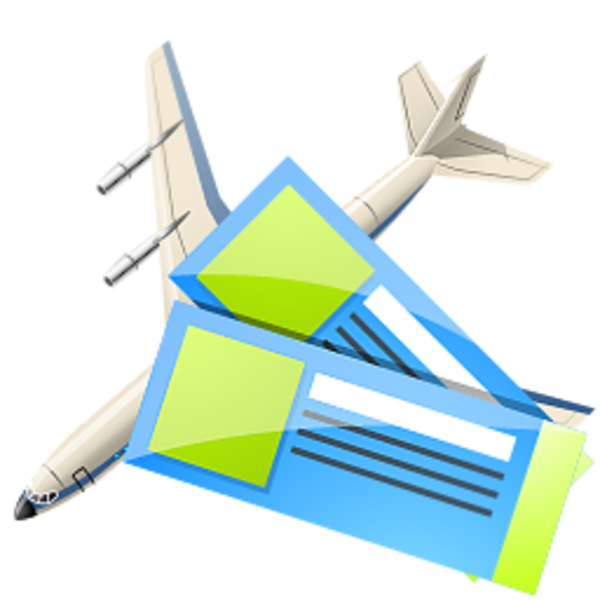 airplane air travel flight airline ticket computer icons green airplane tickets