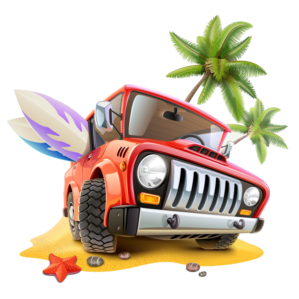alappuzha car travel stock illustration red jeep