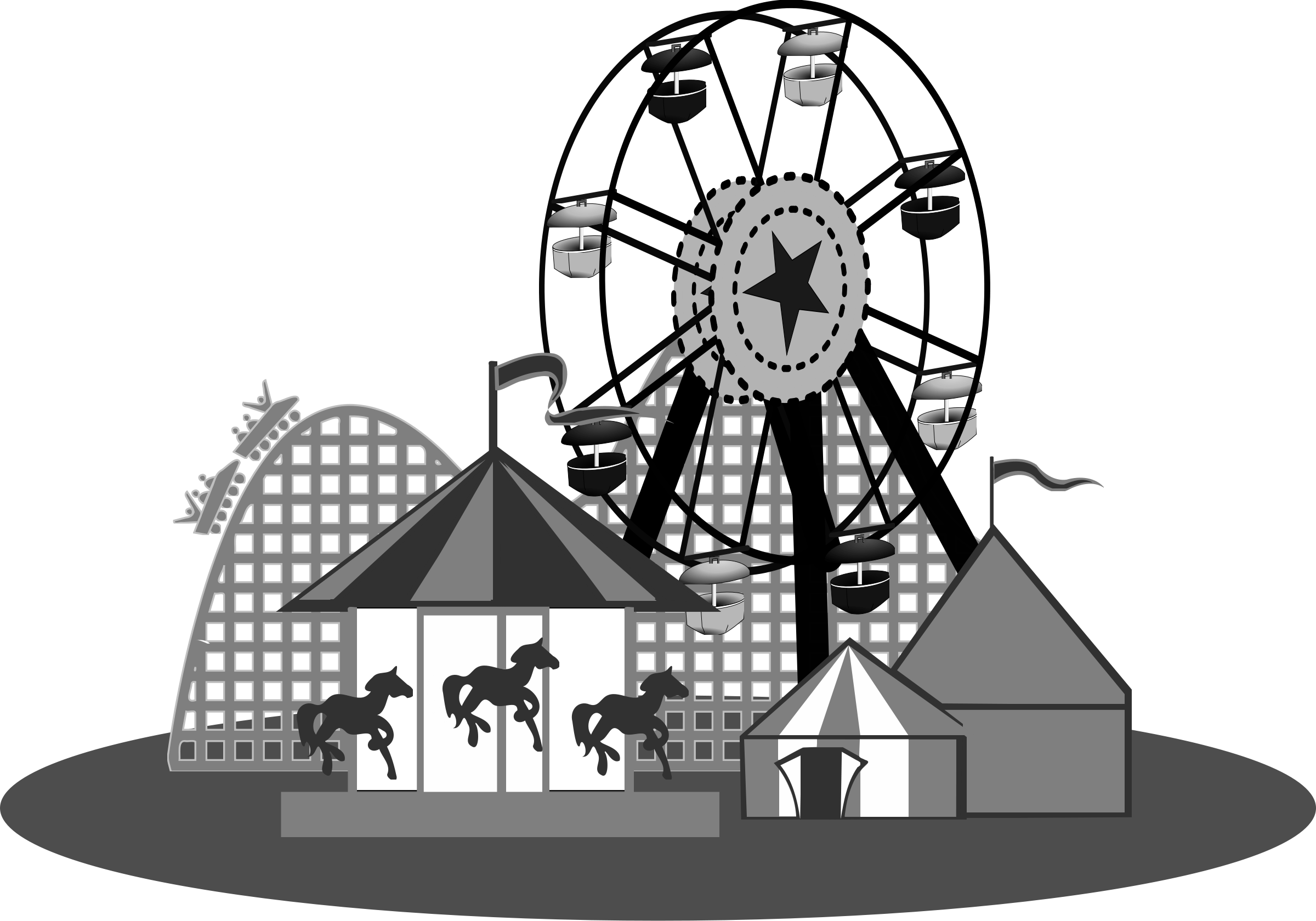 amusement park traveling carnival clip art surrey cliparts
