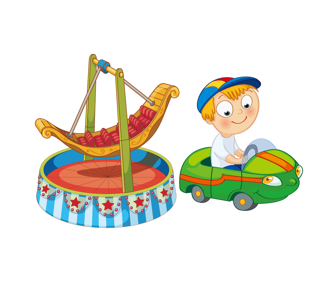 amusement ride amusement park traveling carnival clip art vector bumper cars and a pirate ship