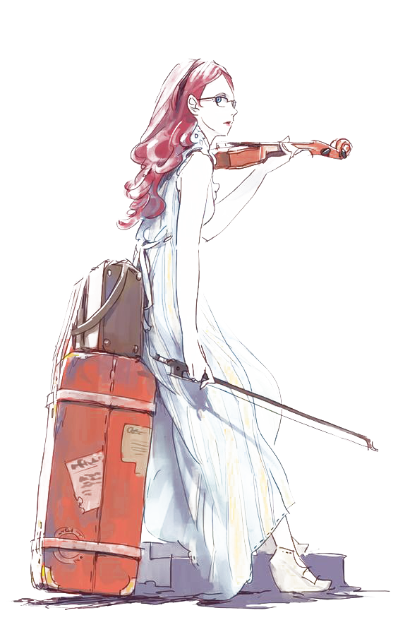 anime violin drawing manga travel