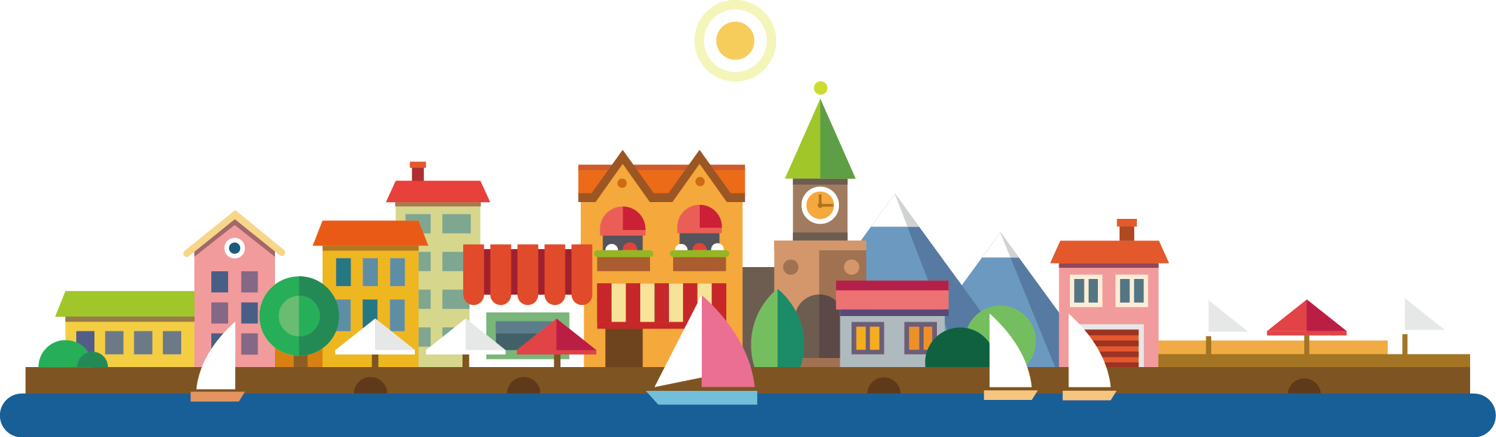 architecture katunskiy khrebet cartoon travel icon creative design