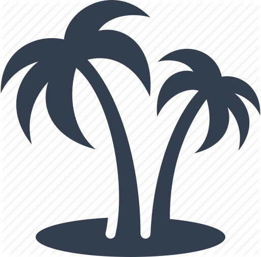 arecaceae silhouette clip art travel tourist attractions set isolated vector illustration icon