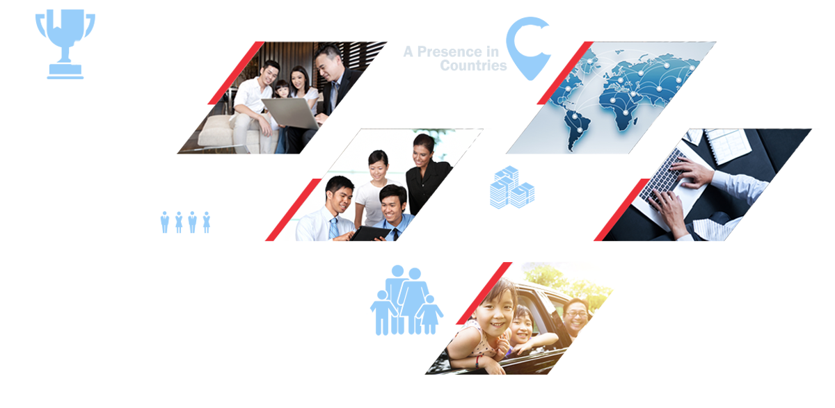 Corporate Infographic with World Map and Icons
