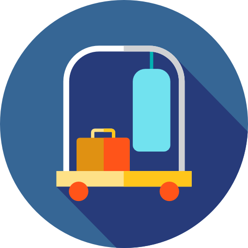 baggage hotel trolley travel bellhop trolly