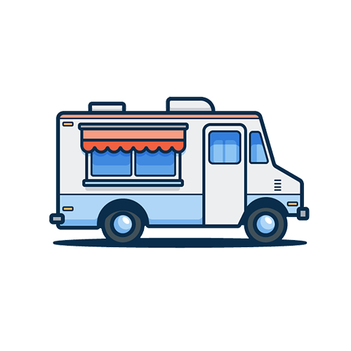 car street food food truck illustration lovely simple travel diner