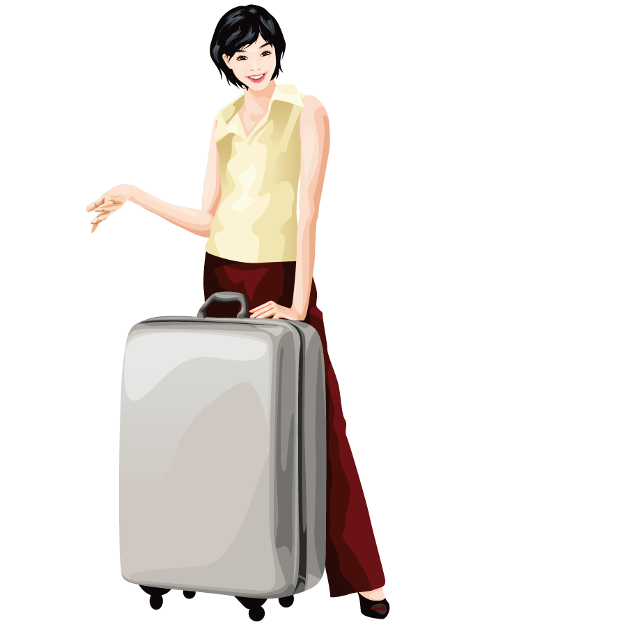 baggage travel suitcase illustration vector travel beauty