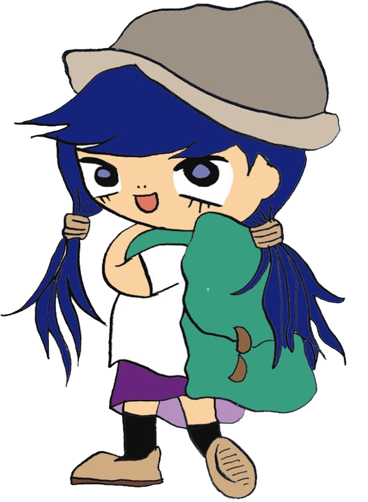 cartoon avatar character structure illustration lady traveler
