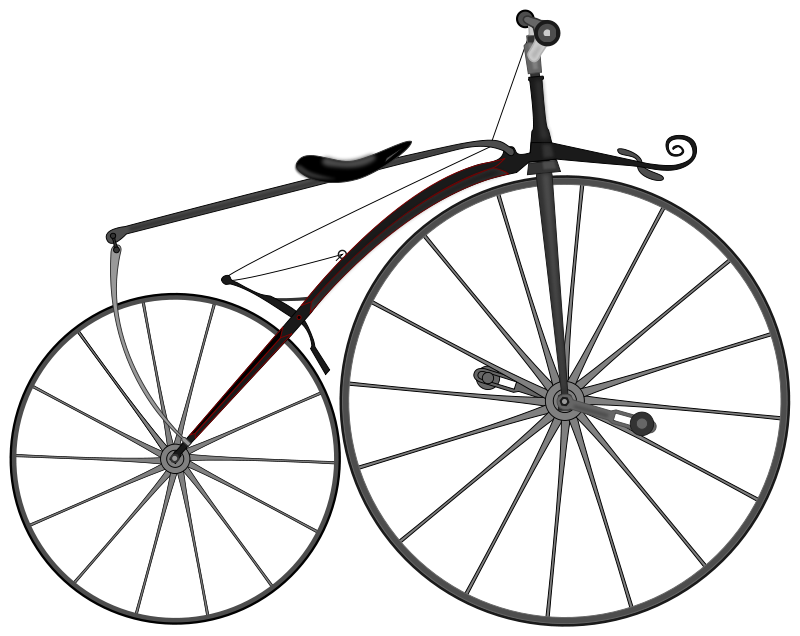bicycle cycling boneshaker velocipede clip art vintage travel cliparts
